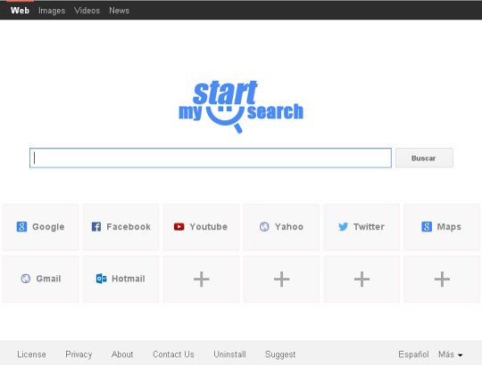Página de Inicio de MyStartSearch
